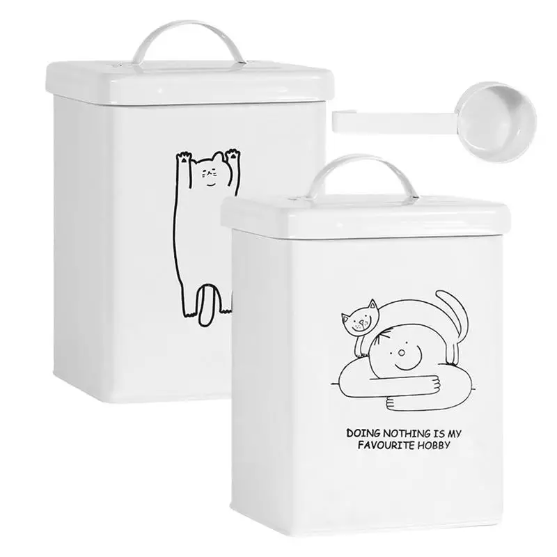 

Контейнер для еды для домашних животных, 5 л, контейнер для хранения еды для собак и кошек с крышкой и ложкой, контейнер для хранения еды для домашних животных в столешнице, шкафу