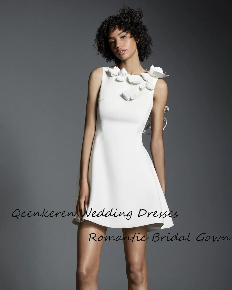 Женское свадебное платье Qcenkeren элегантное платье-трапеция до колена с