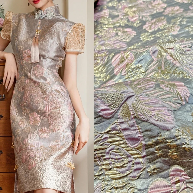 Новый китайский стиль золотая проволока трехмерный рельефный цветок цветное