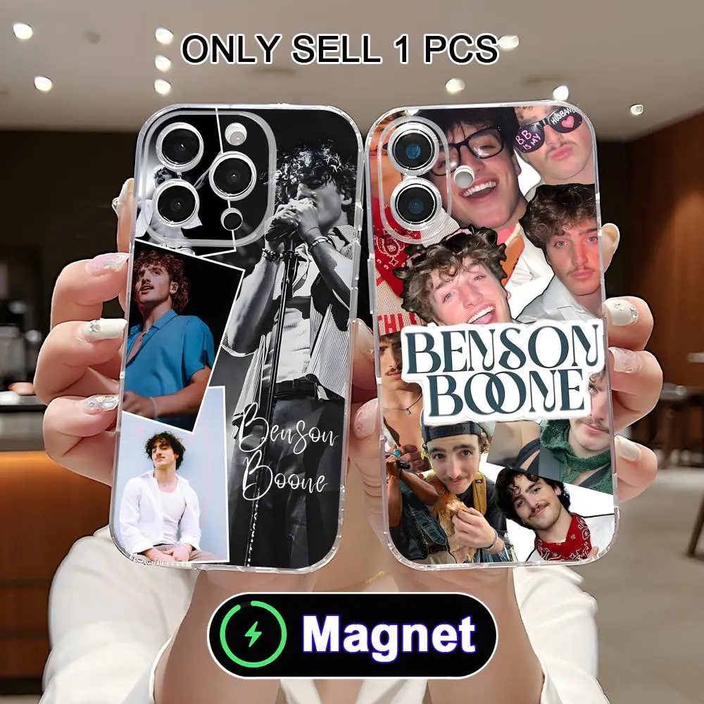 Фото Чехол для телефона Benson Boone для iPhone 18 17 16 15 14 13 12 11 Air Pro Max Plus Mini, мягкий прозрачный чехол из ТПУ с магнитом. №5
