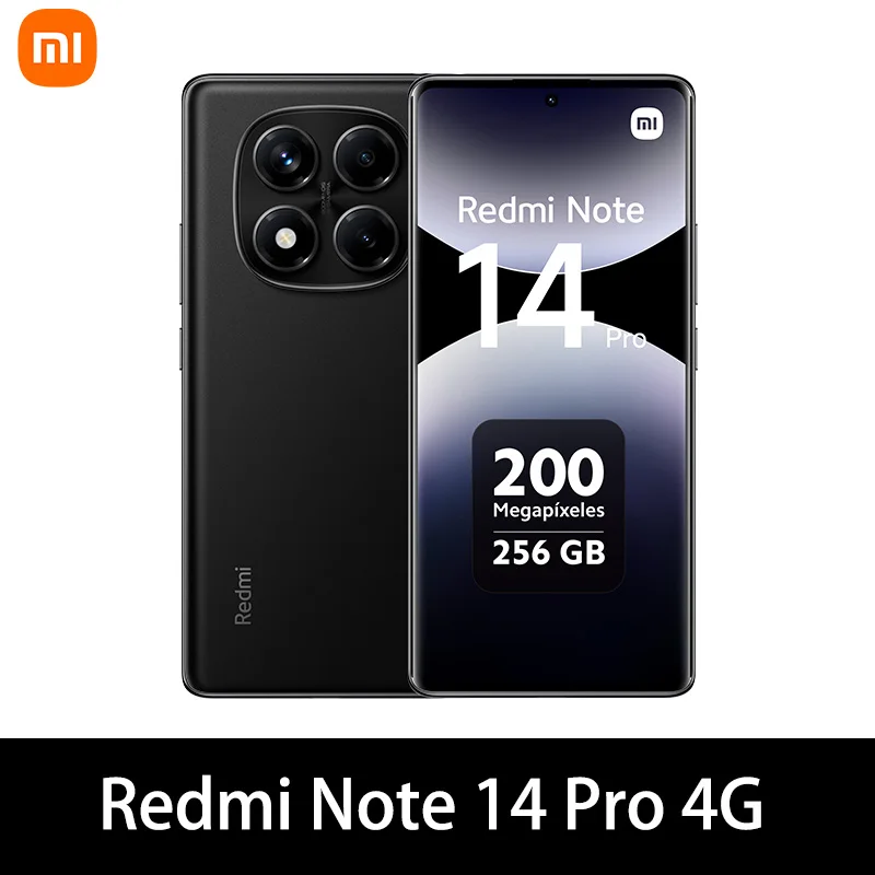 Xiaomi Redmi Note 14 Pro NFC,MediaTek Helio G100-Ultra,camara de 200MP,bateria de 5500mAh,pantalla de 120Hz,Cargador no Incluido
