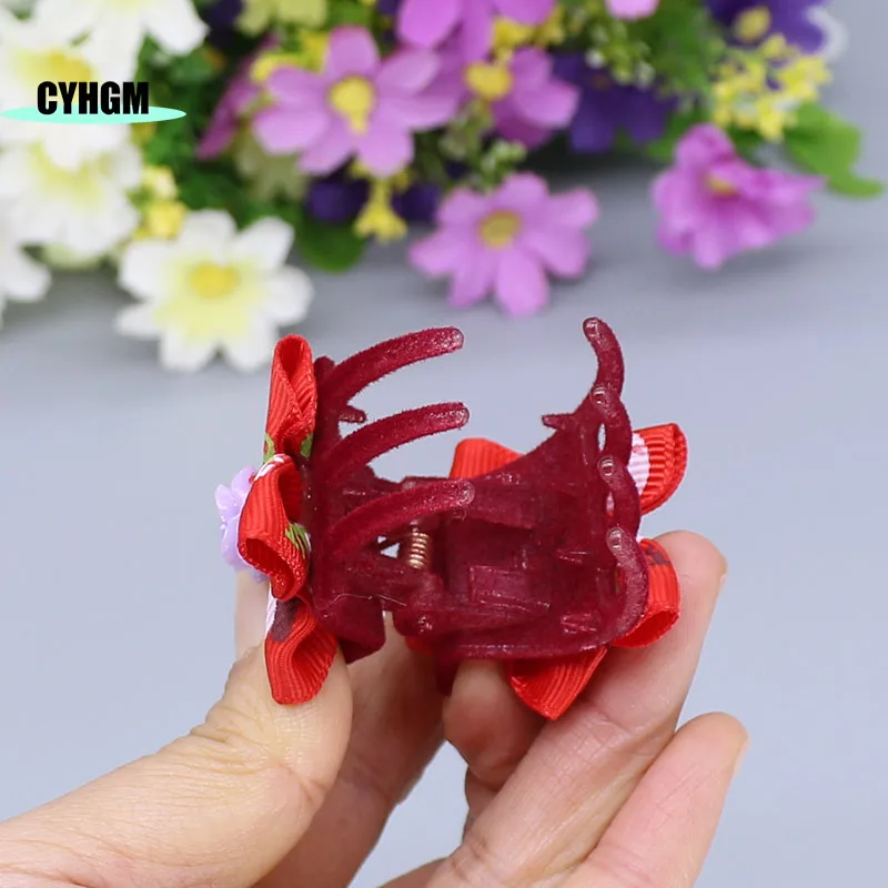 Оптовая продажа новые заколки для волос с лентой девочек шелковые милые женские