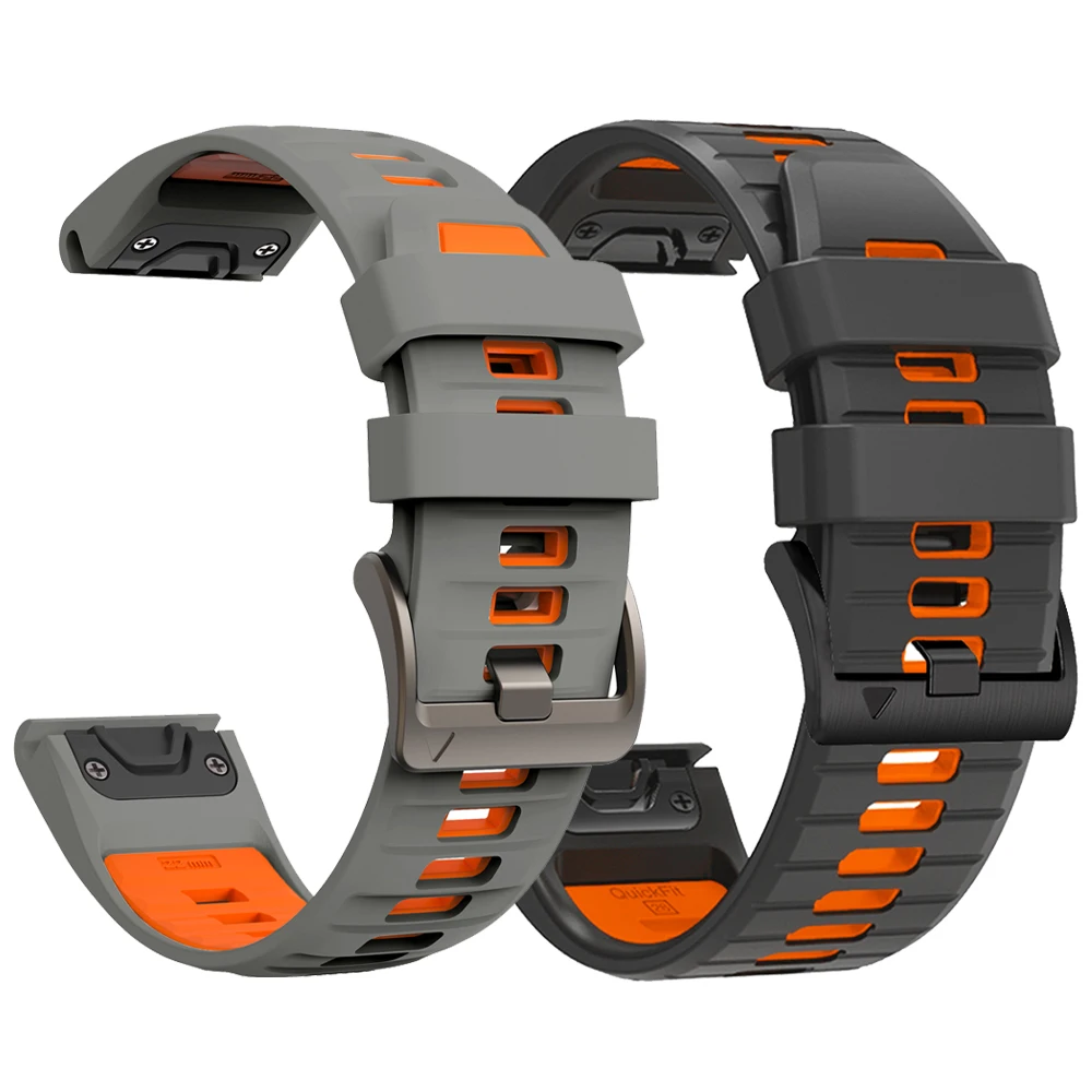 Ремешок для часов 22 мм 26 Garmin Tactix 7 Pro Delta Bravo плетеный Correa Quatix 7X 6 Fenix 8 E силиконовый