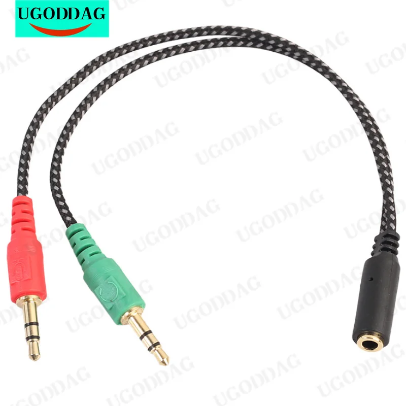 Y-разветвитель для наушников, 2 разъема 3,5 мм, стерео аудио Y-образный ...