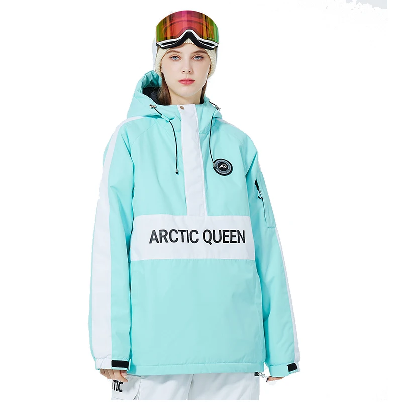 Fashion Color Matching Pullover Man or Woman Snow Suit Wear Snowboarding Clothing Waterproof Winter Costumes Ski Jacket and Pant