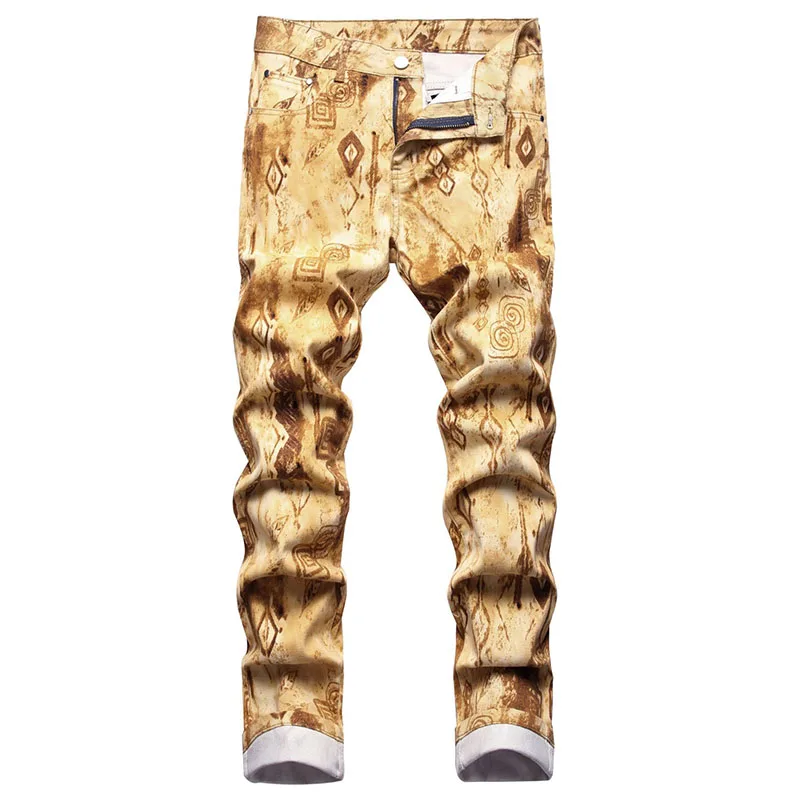 Новинка 2024 весенне-осенние мужские узкие эластичные джинсы облегающие джинсовые