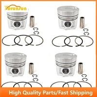 new 4 sets std piston kit with ring 34417 54100 fit for mitsubishi s4e2 engine 98mm