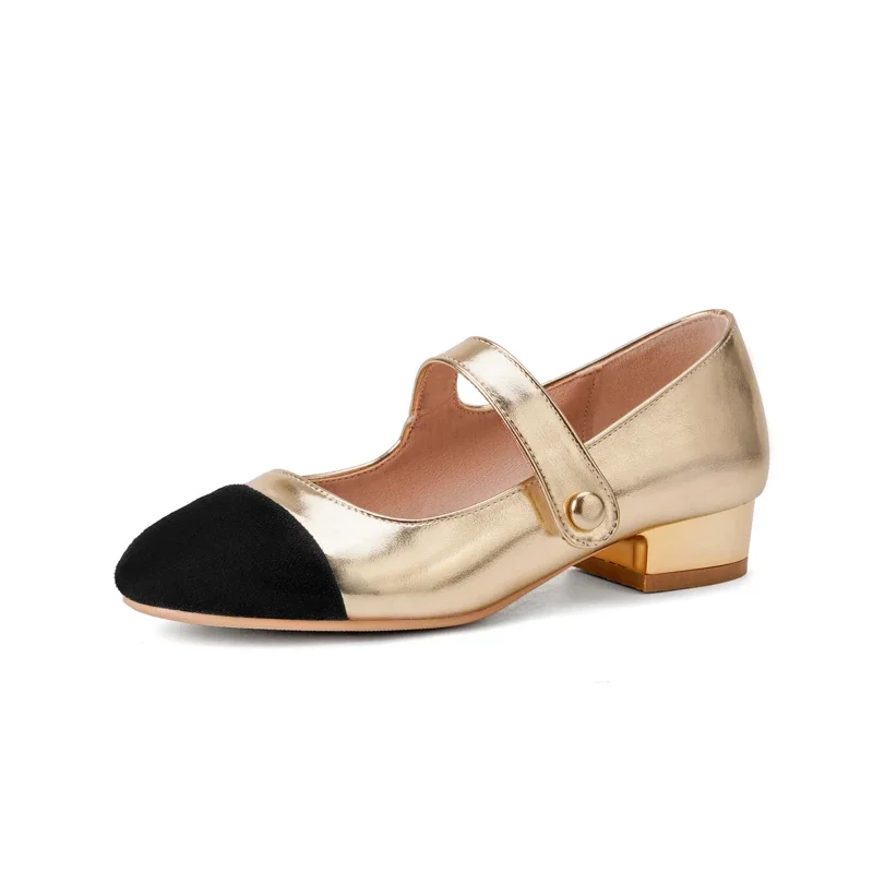 Женские туфли с пряжкой на ремне туфли-лодочки в стиле Мэри Джейн серебристого и