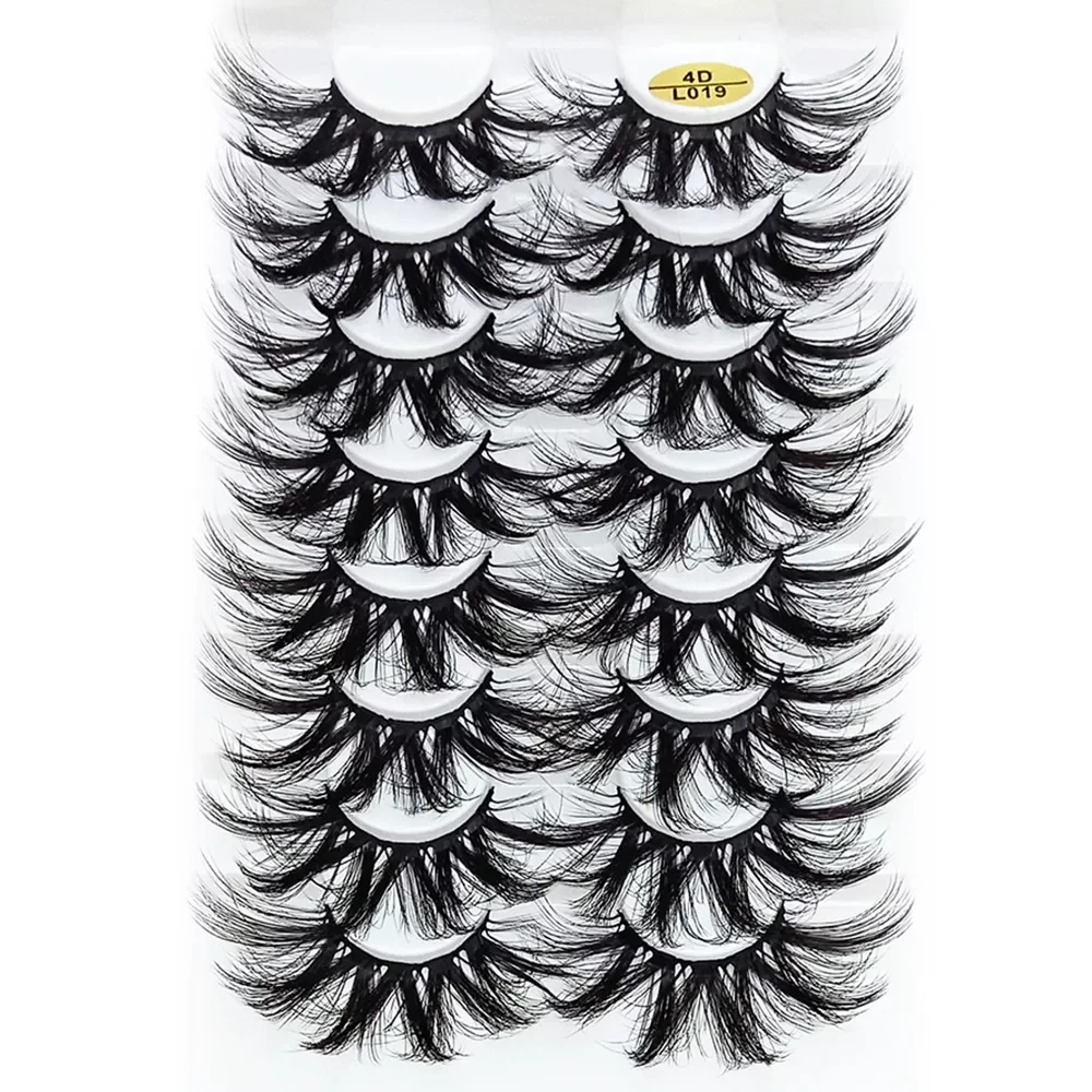 

2022NEW Pairs 25mm 4D Mink False Eyelashes Thick Dramatic Wispies Fluffy Eyelash Extension Makeup Volume Handmade Faux Mink Lash