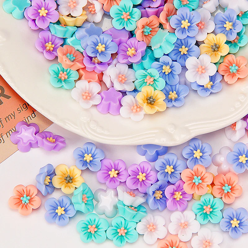 50 шт. 3D мини-цветок лотоса роза с плоской задней частью плоские аксессуары из