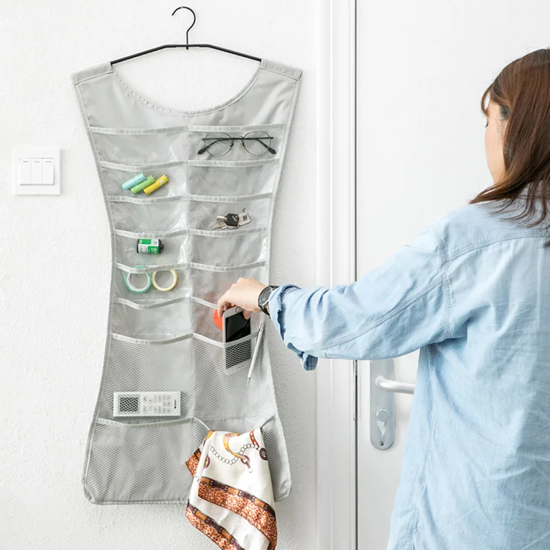 

Hanging Storage Bag Hanging Organizer Household Multiple Layer Polyester Strong Gravity Hanging Bag