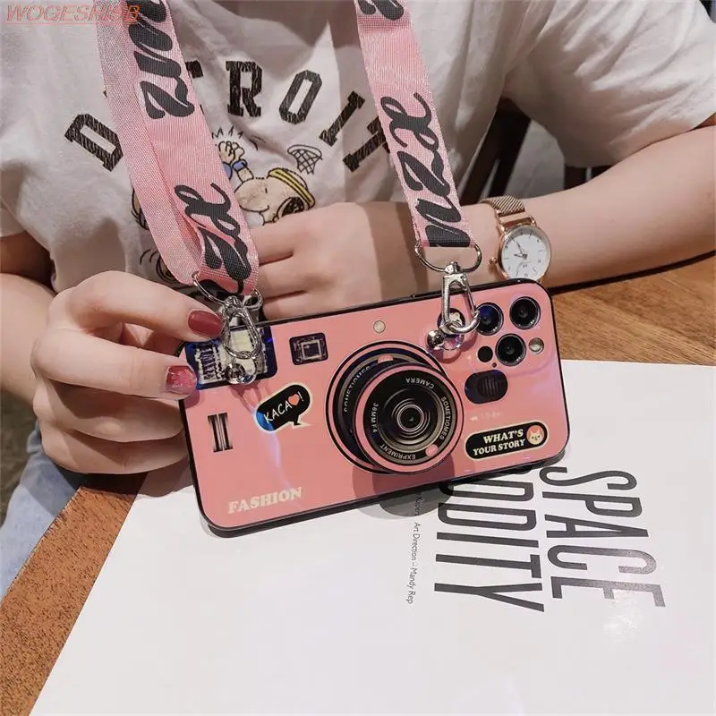Чехол для телефона с 3D камерой для Samsung Galaxy A71 A01 A02 A03 A04 A12 A22 A32 A42 A52 A72 A82 с поп-держателем и ремешком