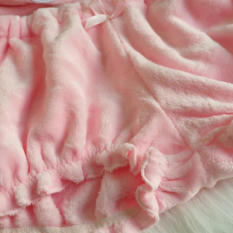 Сексуальный костюм кролика для косплея девочки белый розовый милый аниме-трусики костюм горничной мягкая бархатная Пижама каваи белье