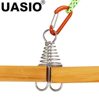 outdoor camping octopus rope buckle camping deck nail stainless steel fixed tent rope buckle wooden hook spring wind rope hook