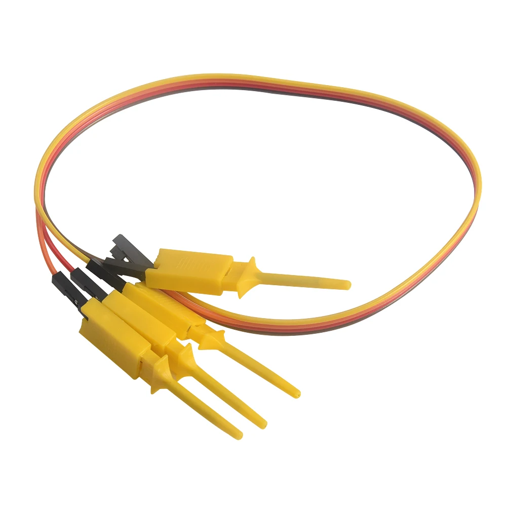 

4pcs Random Color Measuring Hook Probe Accessories Electric Gripper High Efficiency Cable Logic Analyzer Test Clip
