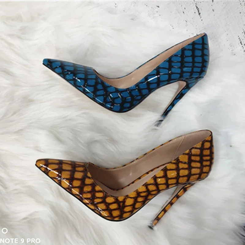 Arden Furtado/летние туфли из тисненой кожи на тонком каблуке высоком с острым носком