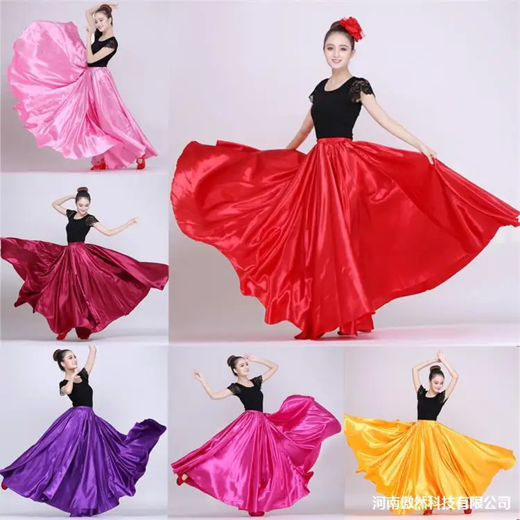 

10Color Flamenco Dress Dance Costume for Women Gypsy Skirt Woman Spain Belly Costumes Chorus Stage Performance Clothing 2022 New