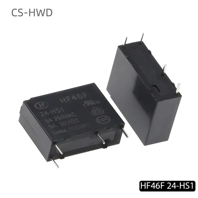10 шт. силовые реле 30 В постоянного тока HF46F-005-HS1 HF46F-012-HS1 HF46F-024-HS1 5-HS1 12-HS1 24-HS1 5A 250