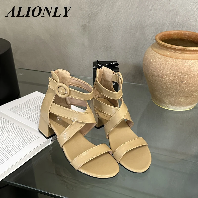 

Alionly 2024 New Sexy Fashion Women Shoes Very Light Comfort High Quality Thin Heels Open Toe Dancing Sandals Woman's