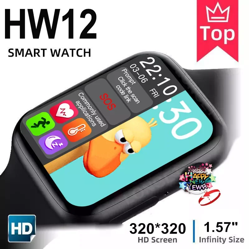 

Original IWO HW12 Smart Watch 40mm Series6 Bluetooth Call Heart Rate Monitor Music Player Sport Smartwatch pk W46 IWO13 HW22 W56