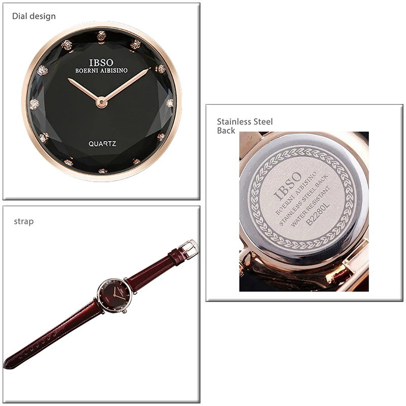 Fashion Women Watch Golden Claret Small Adolescent Hand Clock Female Gift Ultra Luxury Brand Leather Waterproof Wristwatch Lady