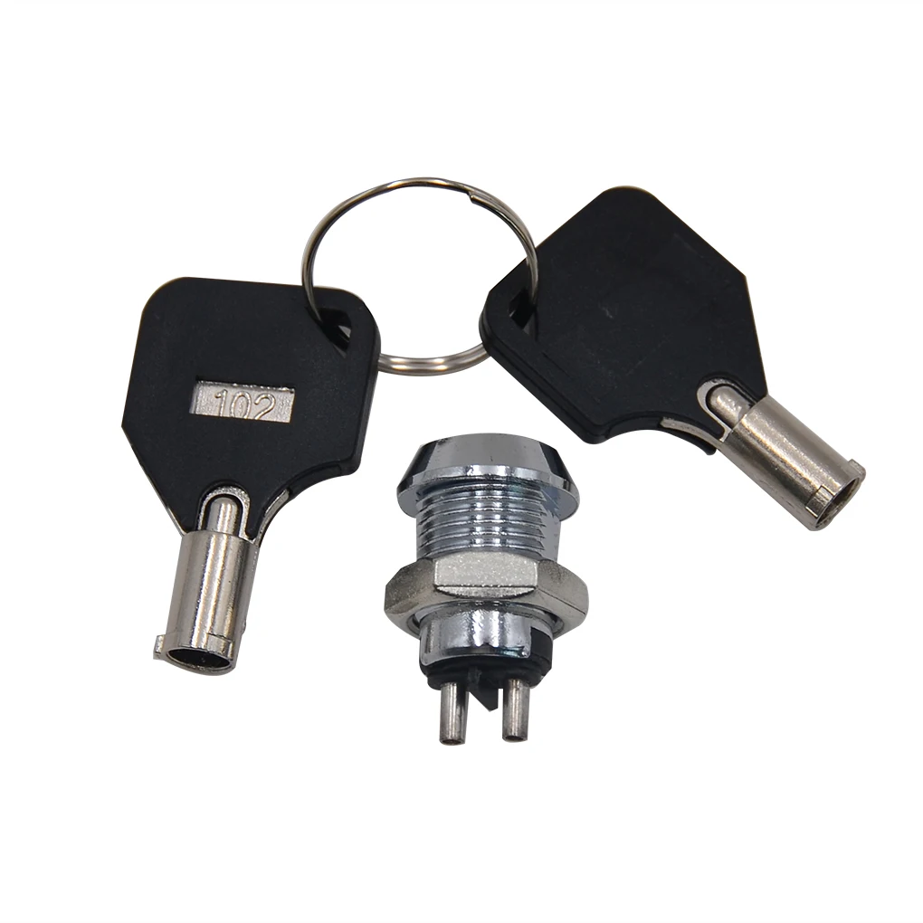 

3PCS Set Universal Key Operated Security Barrel Switch SPST On-Off 2 Position Common 2 Keys