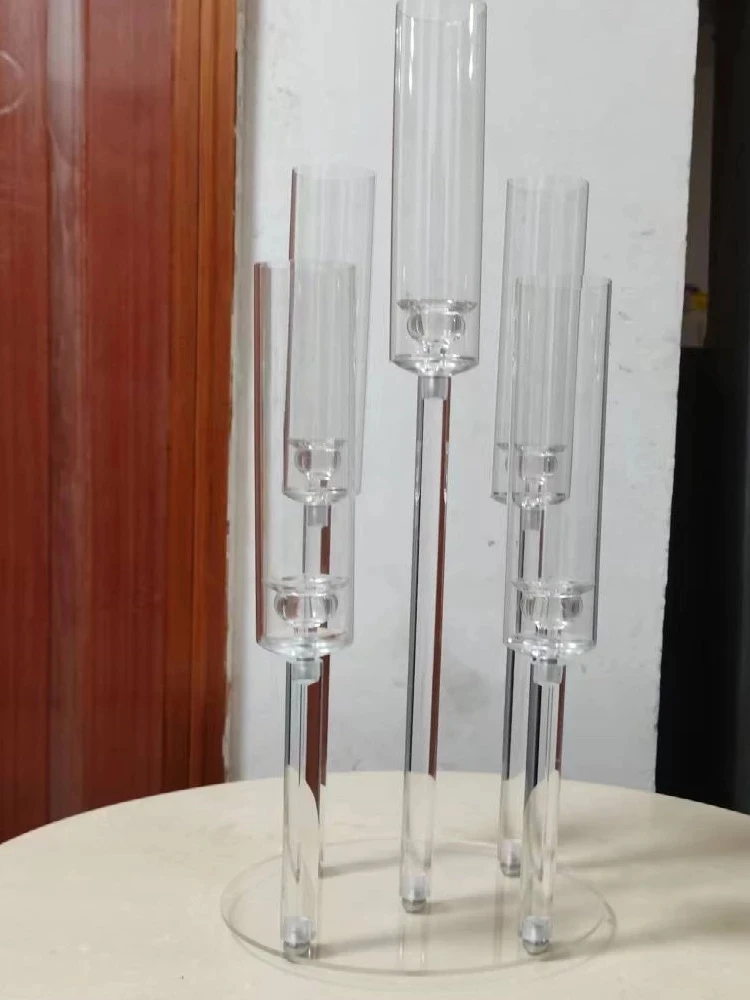 Wedding Center Crystal 5 Arm Candle Holder For Party And Mar