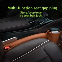 auto parts car seat gap filler pad pu leather console side pocket organizer for cellphone wallet coin key