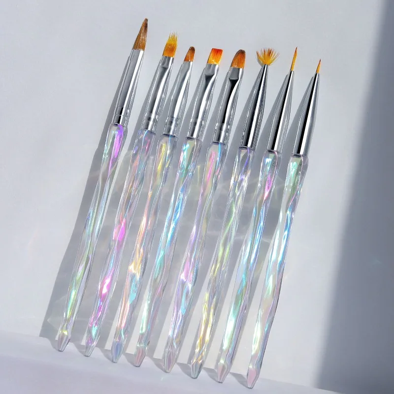 

Cross Border Japanese Gradient Nail Brush Set of 8 Sets, Wire Halo Dye Phototherapy Pen, Nail Tool Brush Wholesale