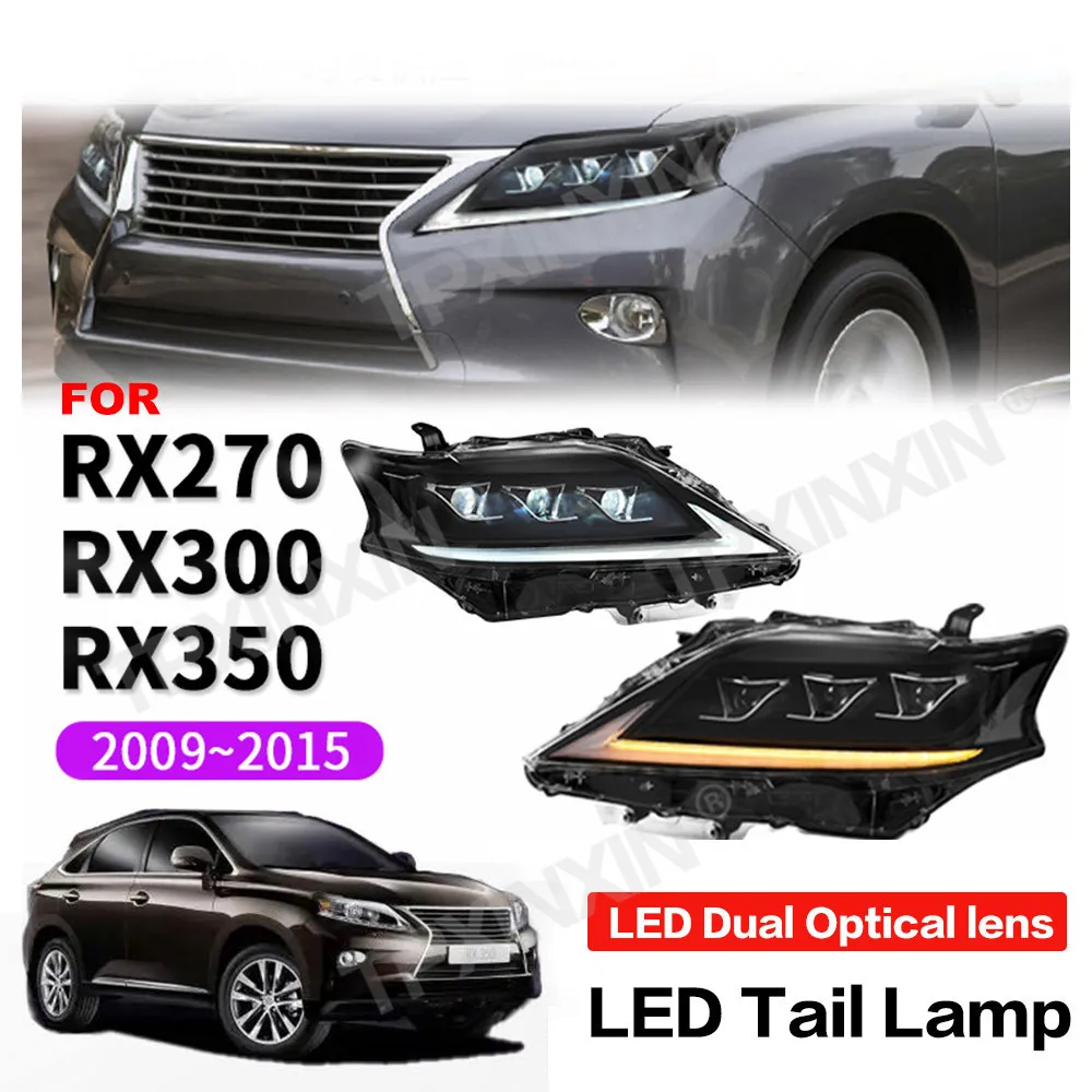 

Для Lexus RX270 300 350 2009-2015 фара головного света двойная линза в сборе модернизация Plug And Play сигнал поворота Автомобильные Аксессуары DRL