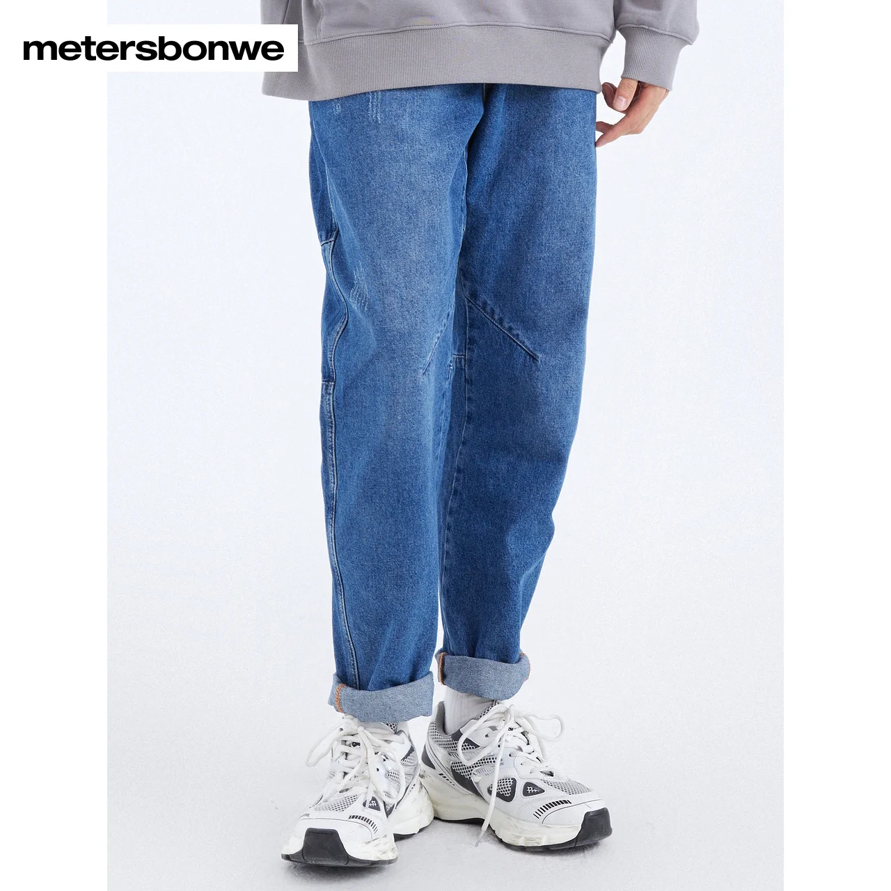 Metersbonwe Cotton Jeans Men Spring Fall New Fashion Comfortable Three-Dimensional Straight Male Overalls Cargo Pants Brand