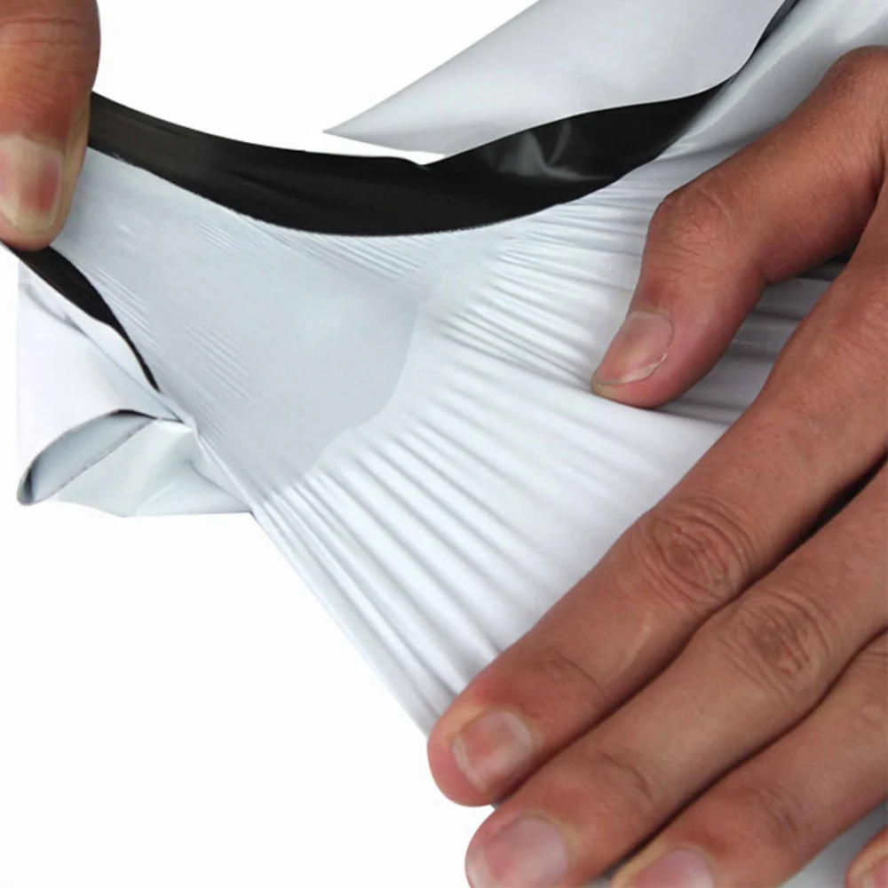 

10Pcs White Self-seal Adhesive Courier Bags Storage Bags Plastic Poly Envelope