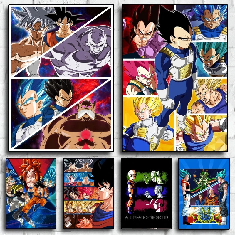 

Hot Anime Dragon Ball Super Saiya Goku Canvas Posters Room Bar Cafe Halloween Decor Aesthetic Gift Funny Prints Art Wall Paintin