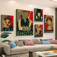 anime man my academia classic movie posters kraft paper vintage poster wall art painting study home decor