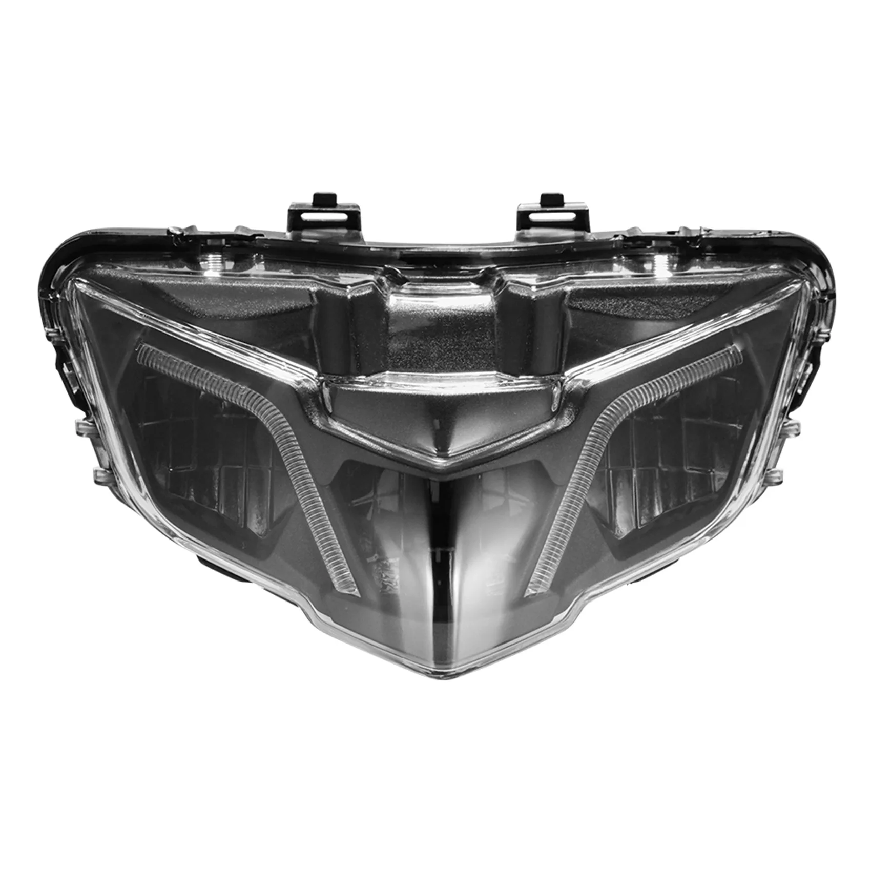 

Motorcycle Headlight LED 12V 24W Daytime Running Head Light Fairing Head Mask Cover Dirt Bikes for Yamaha Y15ZR V2 Blue