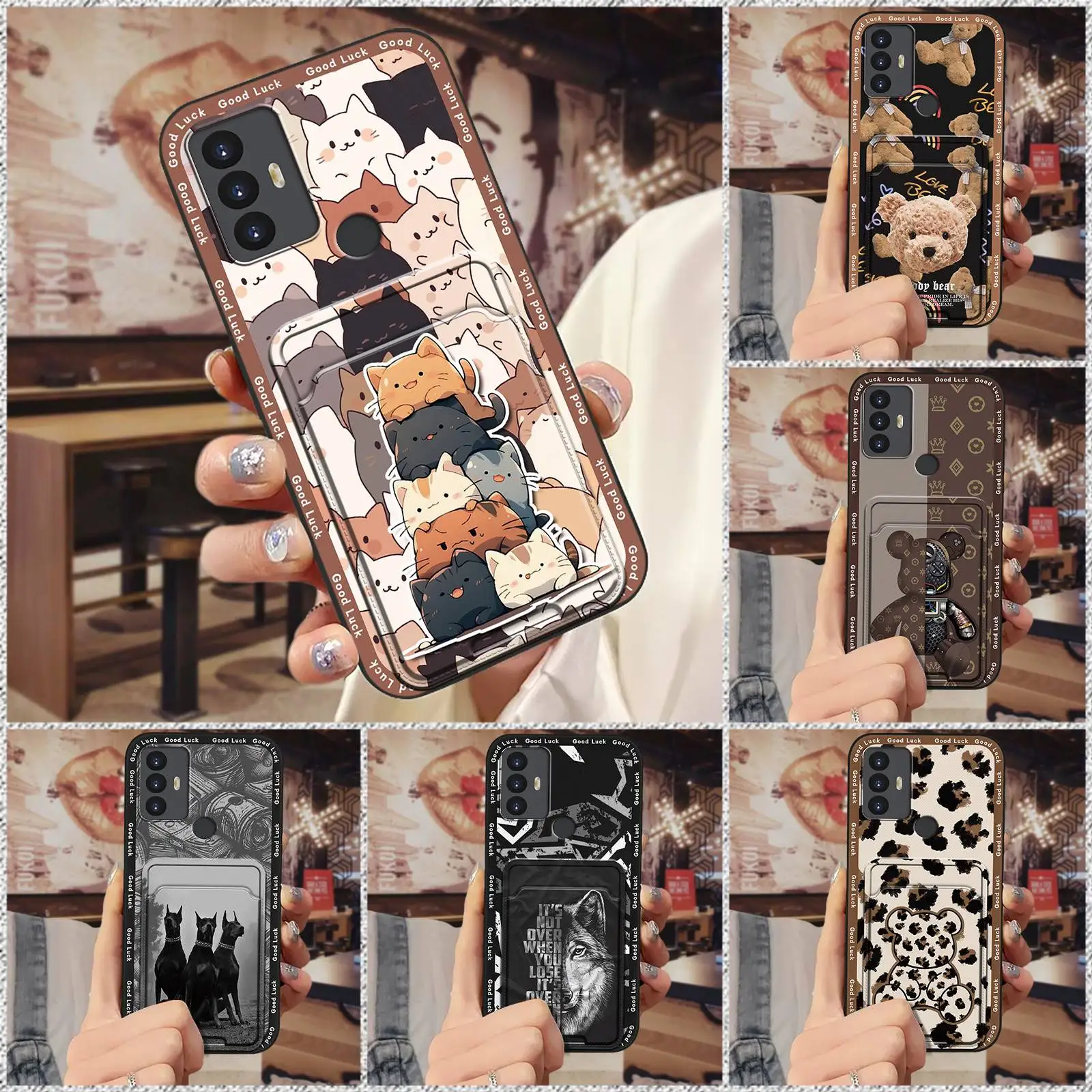 Чехол для телефона из силикона и ТПУ TCL 30SE/30E/306/305/Sharp Aquos V6/V6 Plus водонепроницаемый