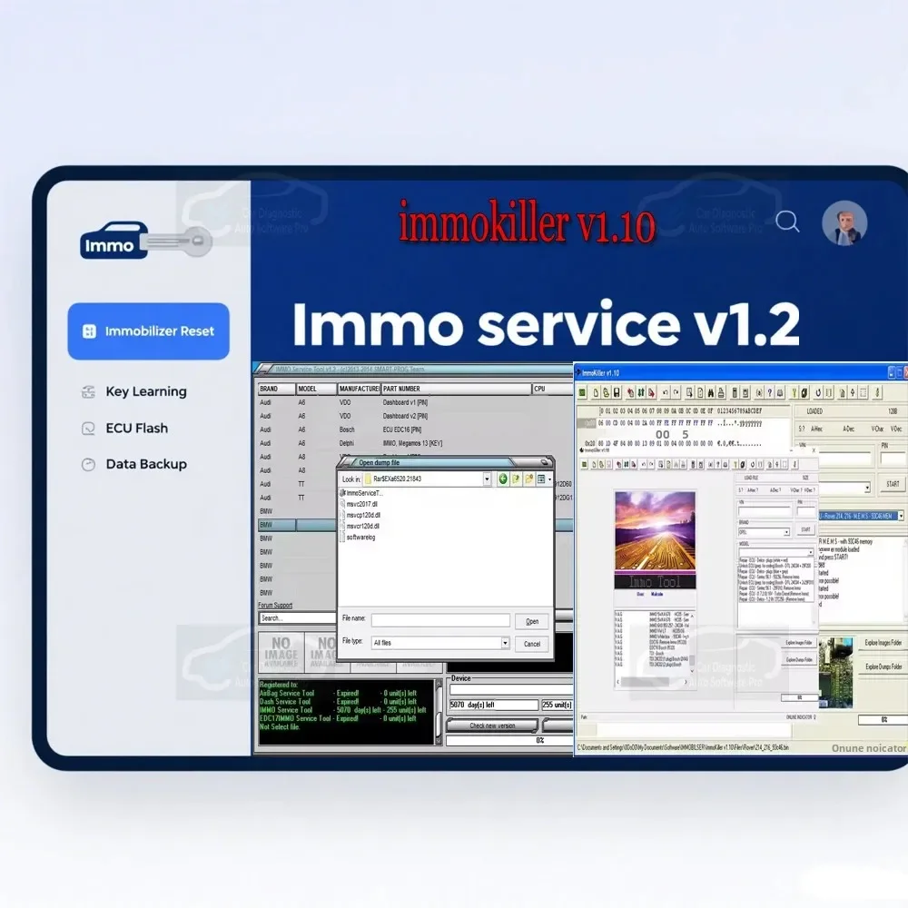 ImmoKiller V1.10 IMMO kapalı Yazılım ECU Programcısı Araç Güvenlik Aracı 2025 Yeni Sürüm 1.1 IMMO SERVİS ARACI V1.2 2'si 1 arada