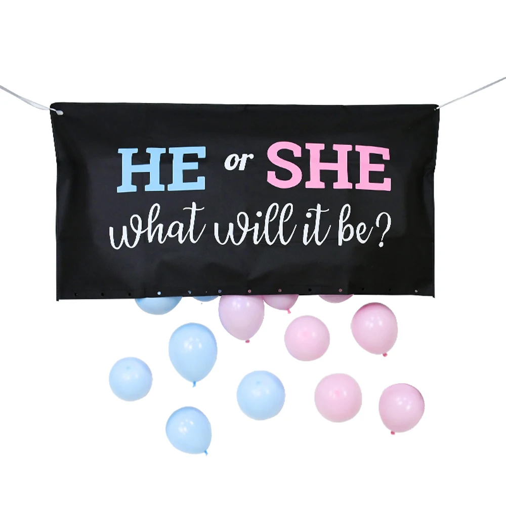 

Gender Reveal Balloon Bag Baby Shower Birthday Party Party Decoration Props Non-woven Bag Pink Blue Balloon Wedding Decoration