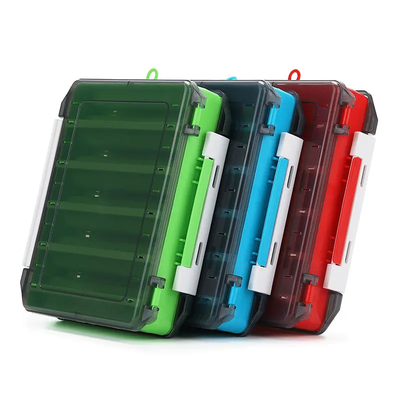 

Двусторонняя коробка с 10 отделениями для рыболовных снастей, суперкомпрессионная коробка для рыболовных приманок, органайзер, чехол для хр...