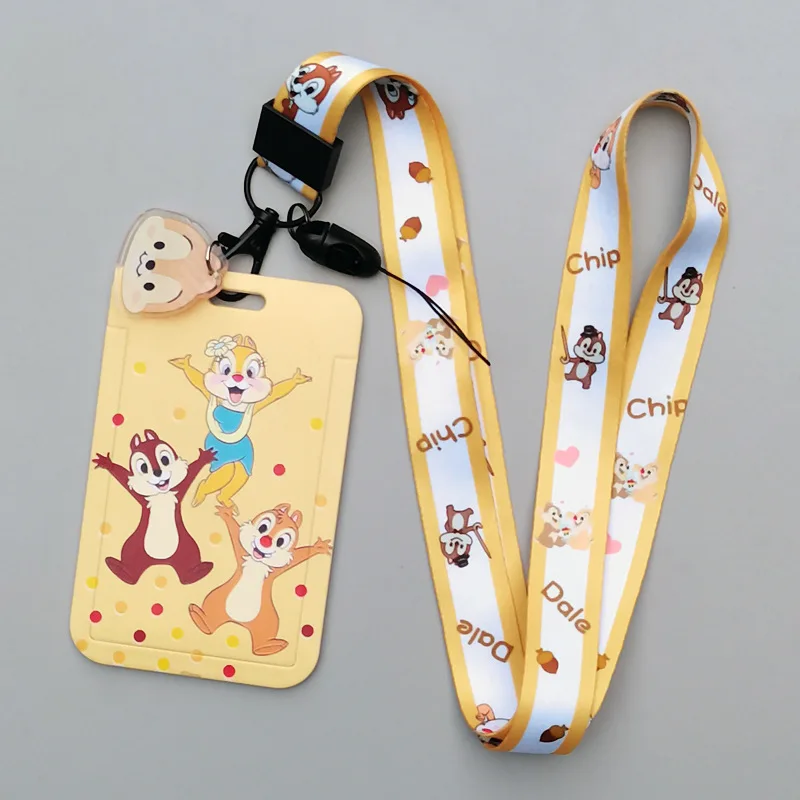 Милый шнурок в виде белки держатель для удостоверения личности мультяшный