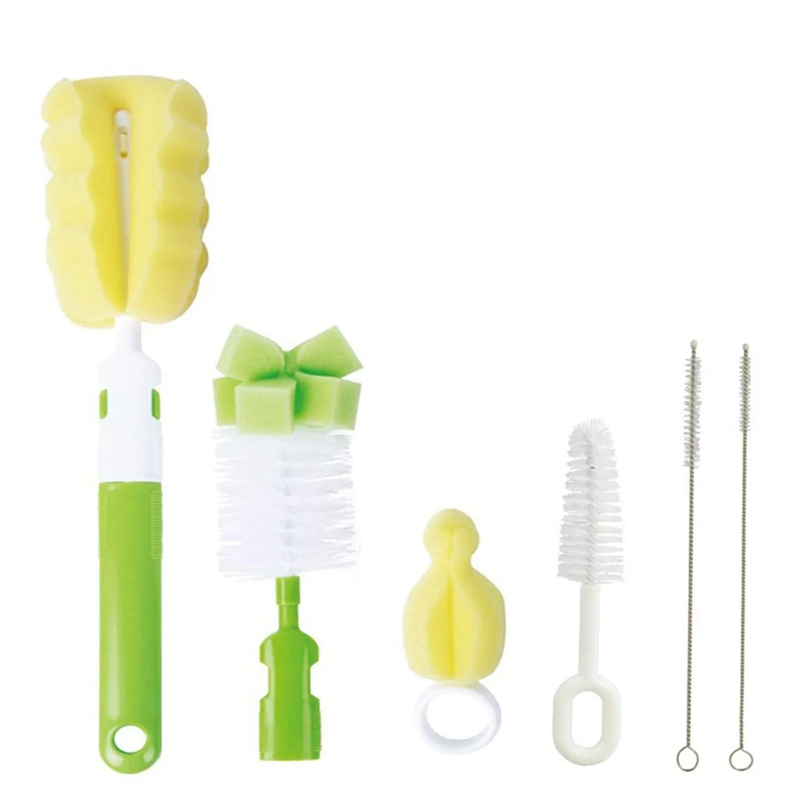 Baby Bottle Brush Set 6 In 1 Sponge Bottle Cleaning Brush Cleaning Tools для кухни полезные вещи посуда для кухни küchenzubehör