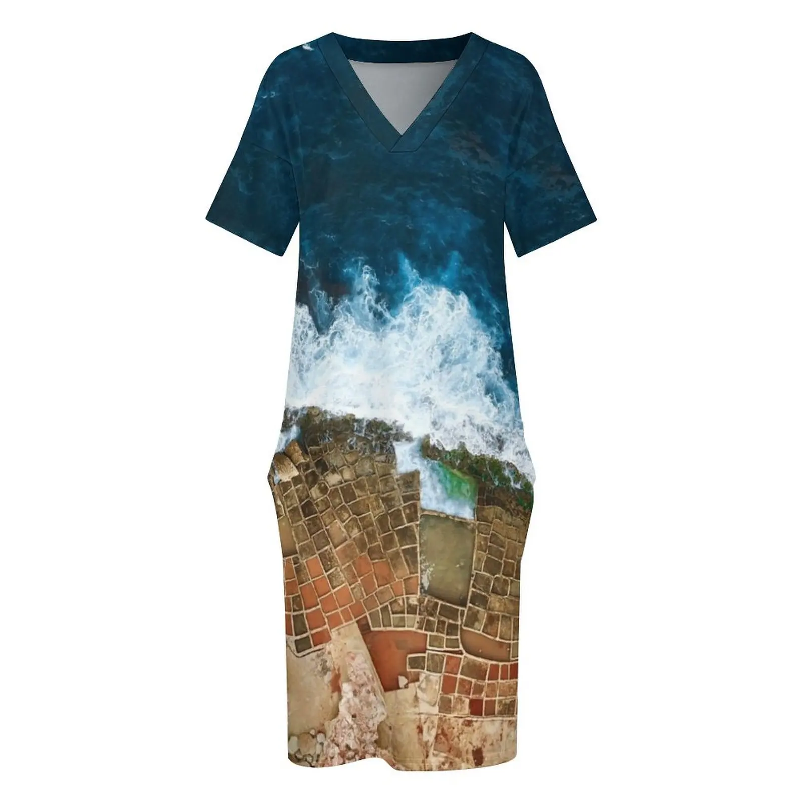 Воздушный снимок соленых сковородок в Марсаскела Мальта свободное платье с