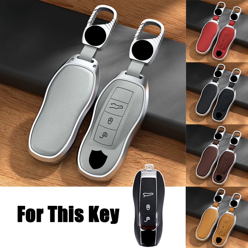 Кожаный Автомобильный Брелок для ключей из алюминиевого сплава брелок Porsche Boxster