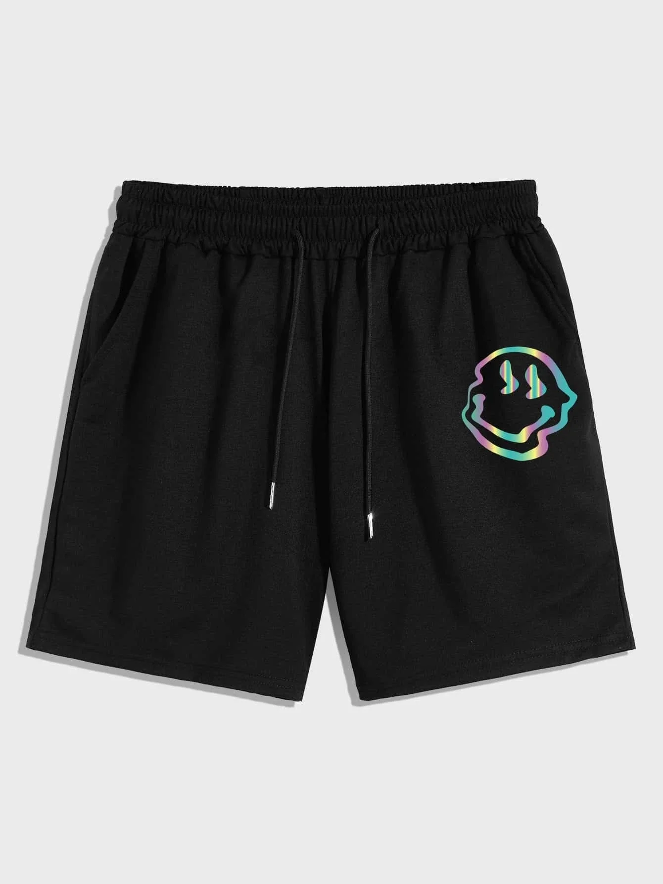 

ROMWE Guys Graphic Drawstring Shorts