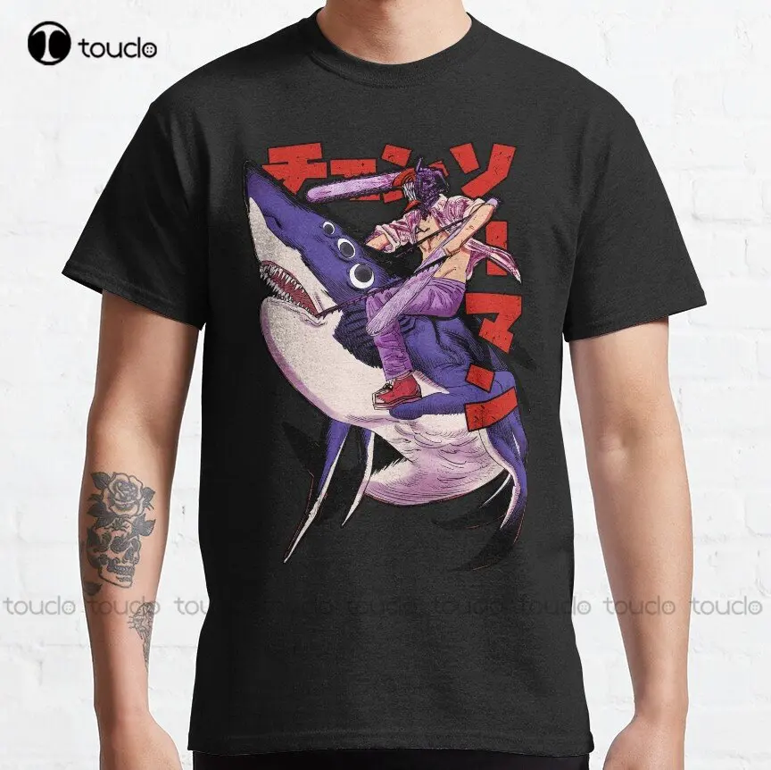 

Классическая футболка с надписью «бензопила»