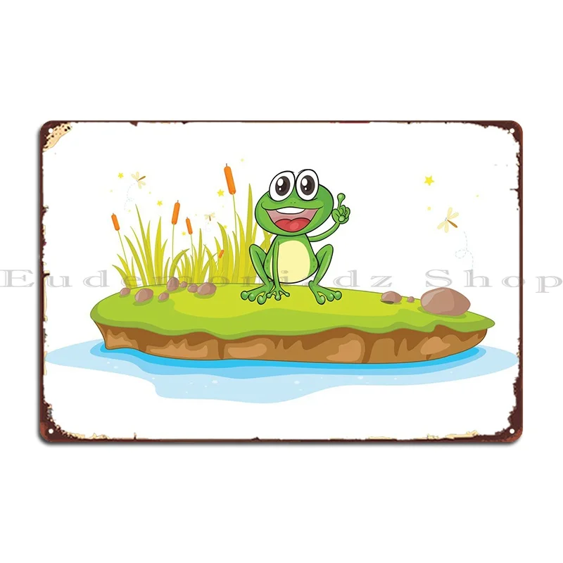 

Frog Cartoon Metal Sign Create Designing Cinema Vintage Garage Tin Sign Poster