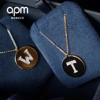 apm monaco new style letters diamond premium ladies pendant necklace fashion luxury womens accessories necklace lover gift