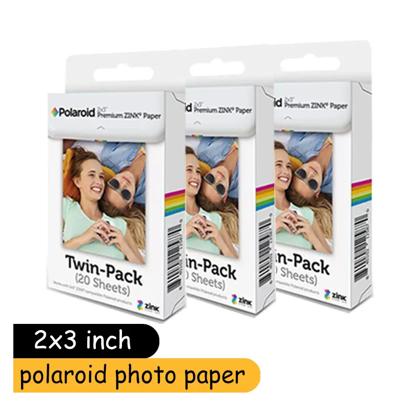 20/40/60Sheets Photo Paper for Polaroid Instax 2x3