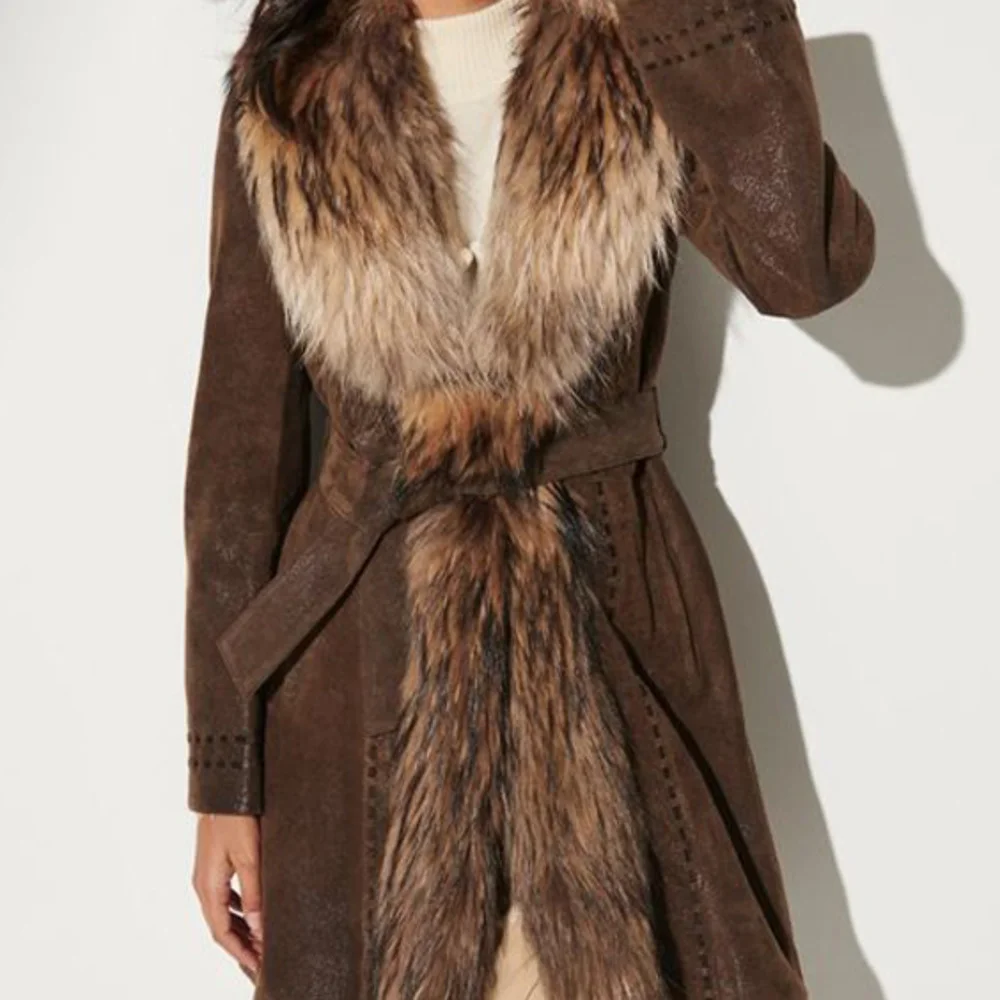 Women's Top Long Leather Coat 2022 Autumn And Winter Solid Color Mid-length Fur Coat Women