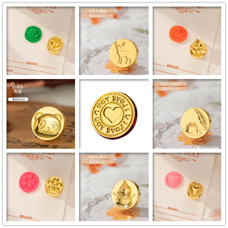 

Quill Wheat Panda Wax Seal Stamp DIY Butterfly Flower Smiley Sun Stamps Seals Postage Wedding Envelopes Craft Hobby Card Decor